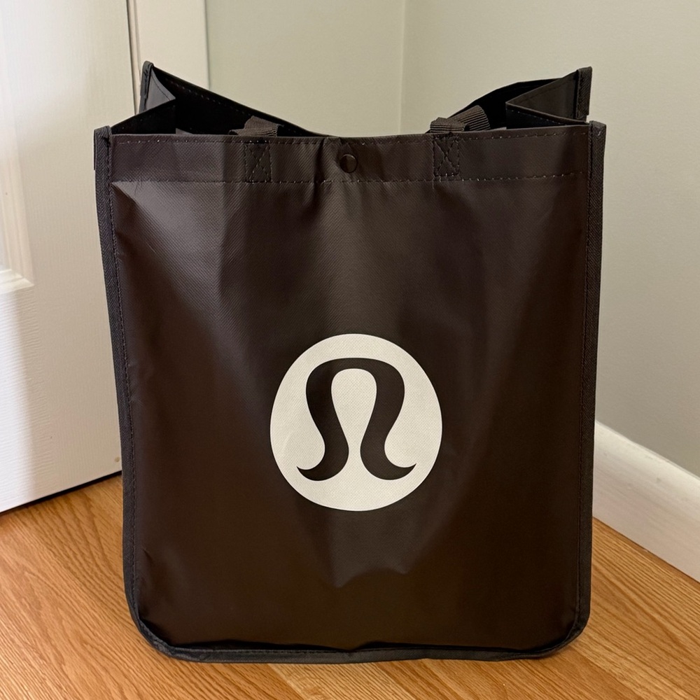 Lululemon Large Reusable Tote Bag Spring 2026 Brown/White